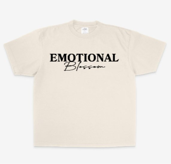 Emotional Blossom Oversized Heavyweight TEE (Beige)