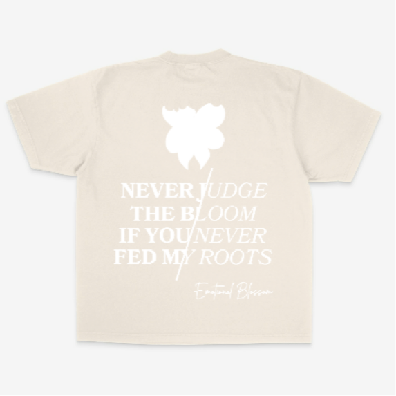 Emotional Blossom Oversized Heavyweight TEE (Beige)