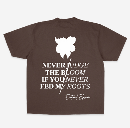 Emotional Blossom Oversized Heavyweight TEE (Brown)