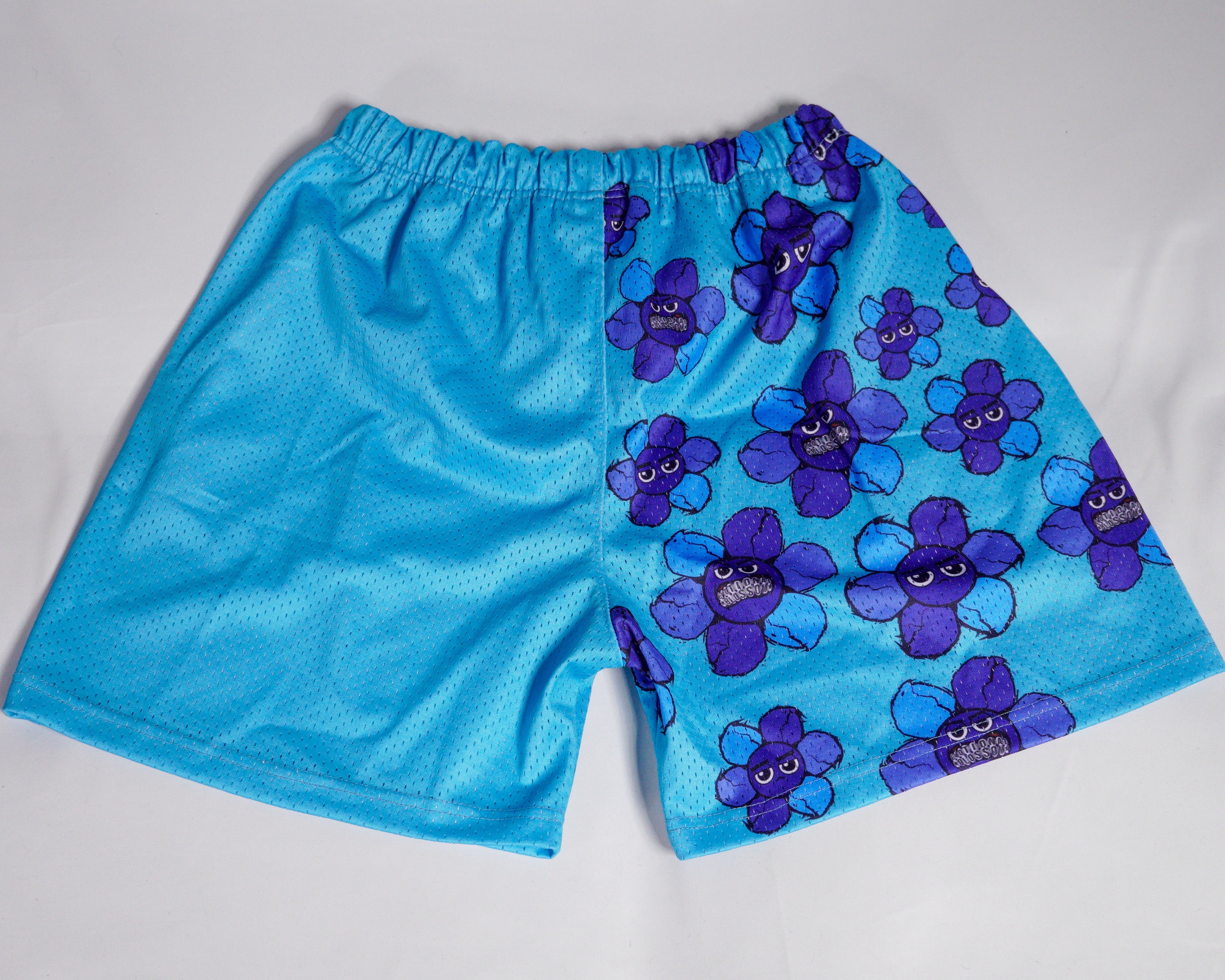 Emotionlal Blossom Mesh Shorts (Blue)